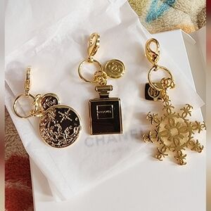 CHANEL Iconic Key Bag Charm Collection 3 Pcs Gift New In Box Authetic
